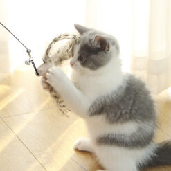 Alternative view of Luxury bird feather cat stick toy
