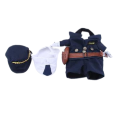 Alternative view of Police cosplay costume for cat