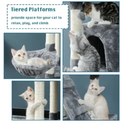 180cm high multi level cat tree - cosy cat tree - smart cat toys - marvelofficial.store