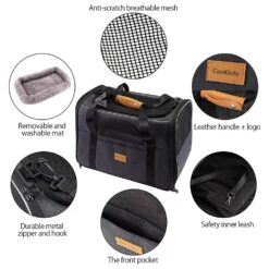 Foldable feline travel carrier