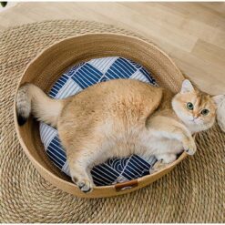Handmade Japanese rattan cat bed - marvelofficial.store
