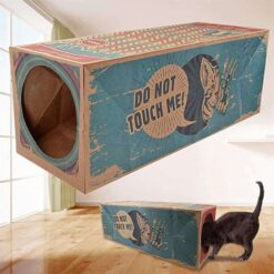 Alternative view of Kraft paper foldable cat tunnel