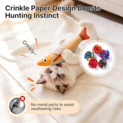 Saury Fish Cat Toys 3 Pack – Catnip Crinkle Kicker Toys for Indoor Cats - marvelofficial.store - best cat toys and cat accessories