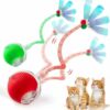 Smart Automatic Rolling Cat Toy Balls with Tail – Interactive Moving Toys (2 Pack) - marvelofficial.store - best cat toys and cat accessories