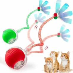Smart Automatic Rolling Cat Toy Balls with Tail – Interactive Moving Toys (2 Pack) - marvelofficial.store - best cat toys and cat accessories